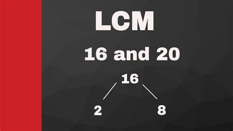 lcm of 16 and 20.